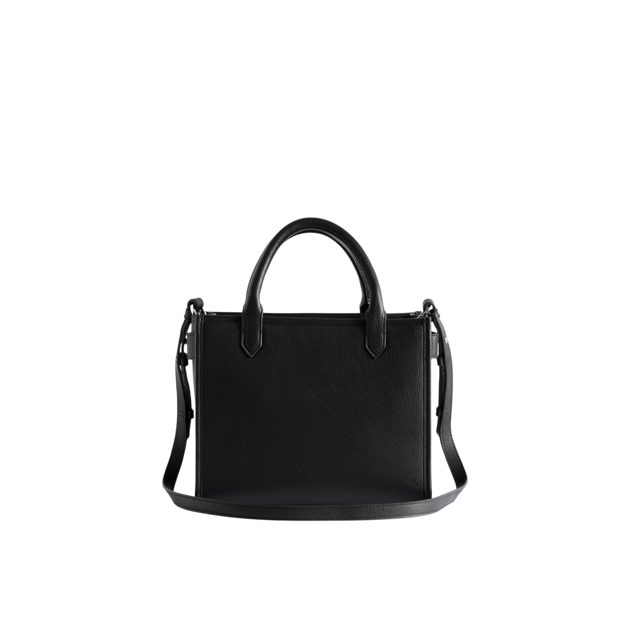 Angel Tote XS Grained Leather Bag - Black