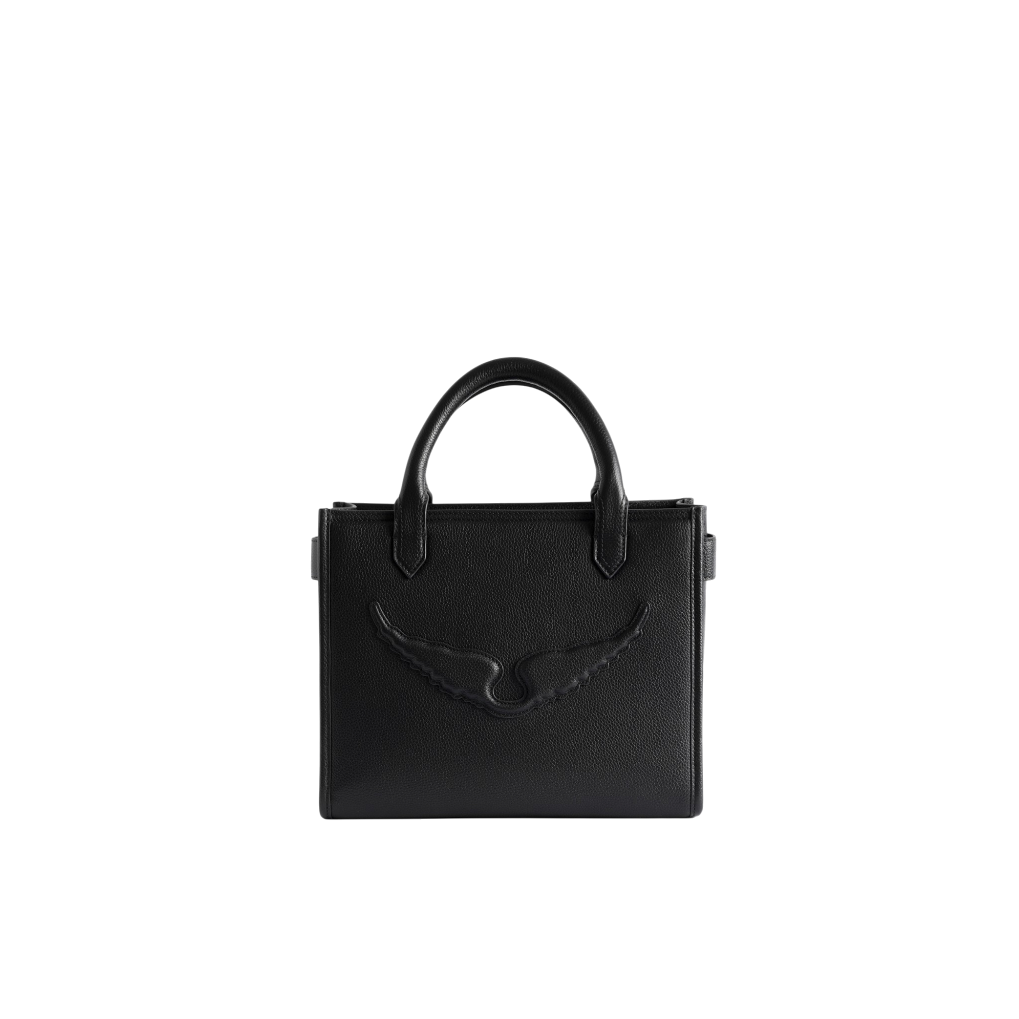 Angel Tote XS Grained Leather Bag - Black