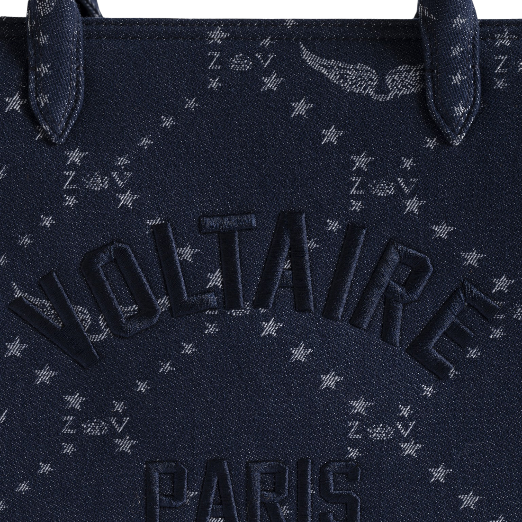 Angel Tote Denim Monogram Bag - Silent Blue
