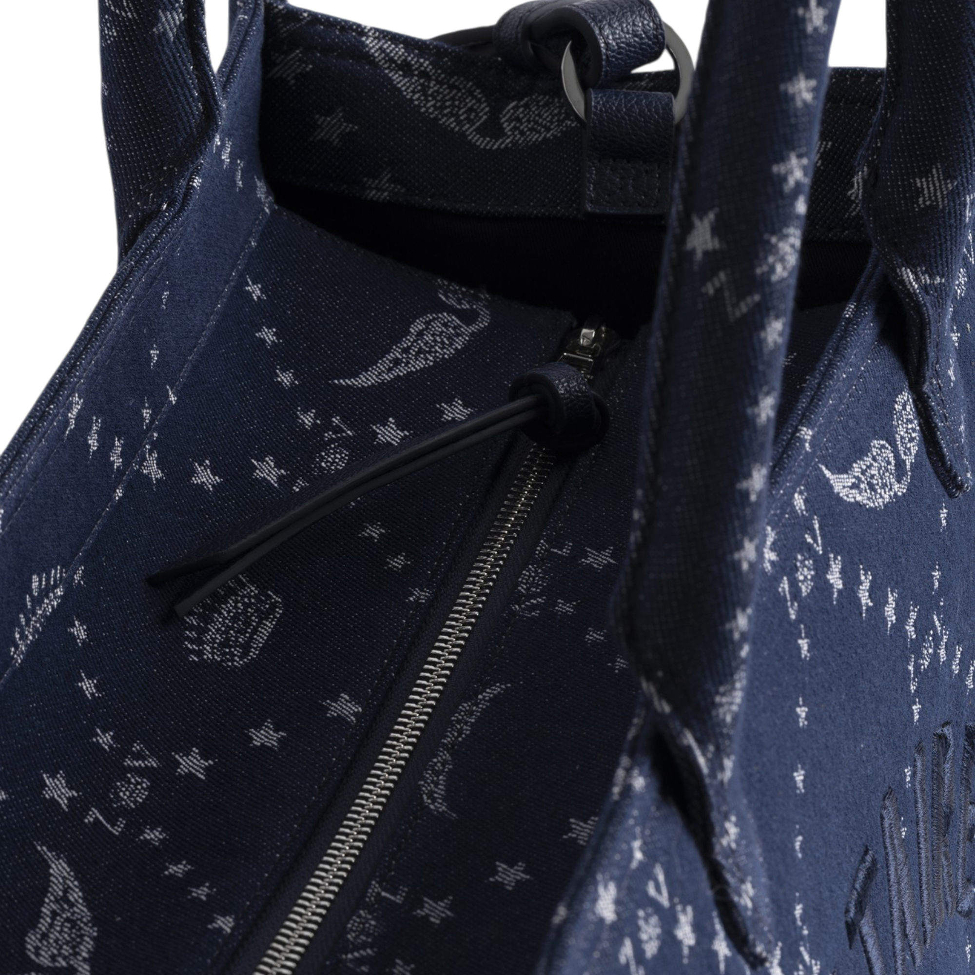 Angel Tote Denim Monogram Bag - Silent Blue
