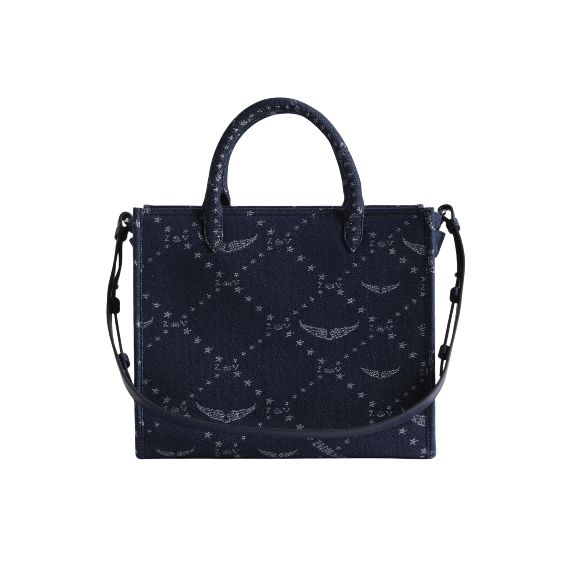 Angel Tote Denim Monogram Bag - Silent Blue