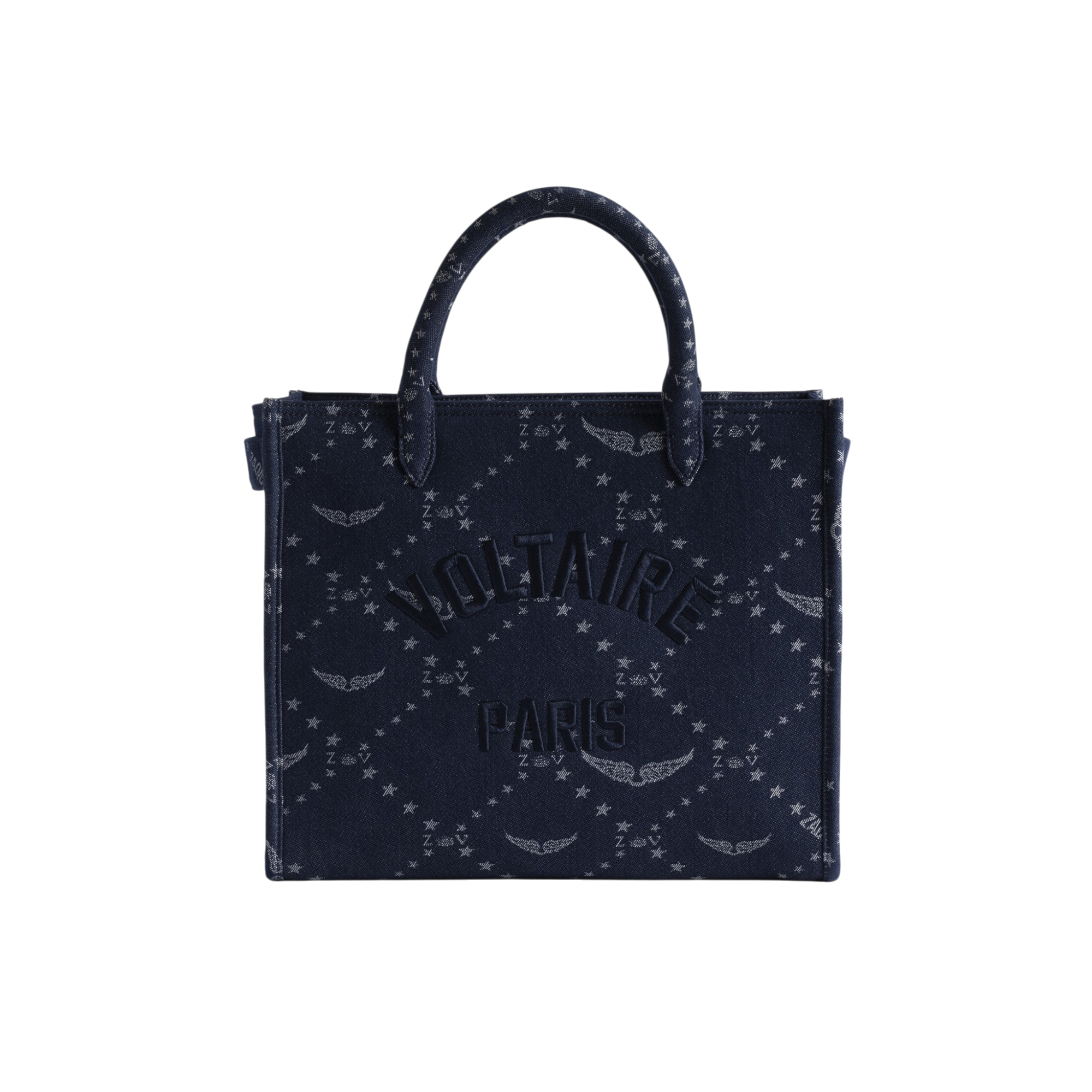 Angel Tote Denim Monogram Bag - Silent Blue