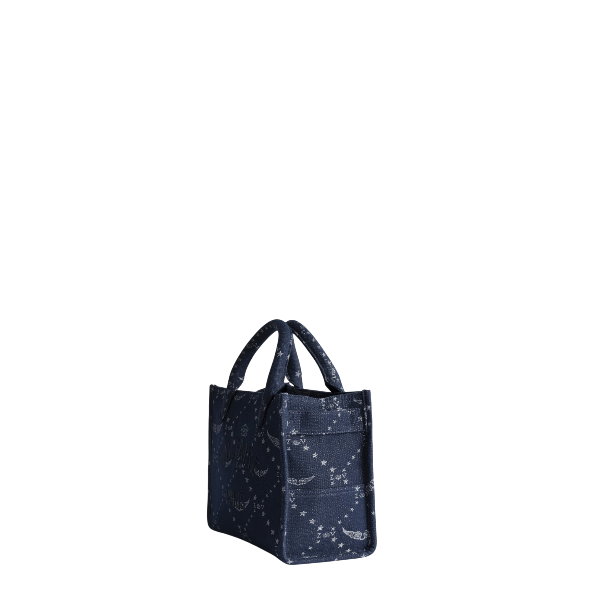 Angel Tote XS Denim Monogram Bag - Silent Blue