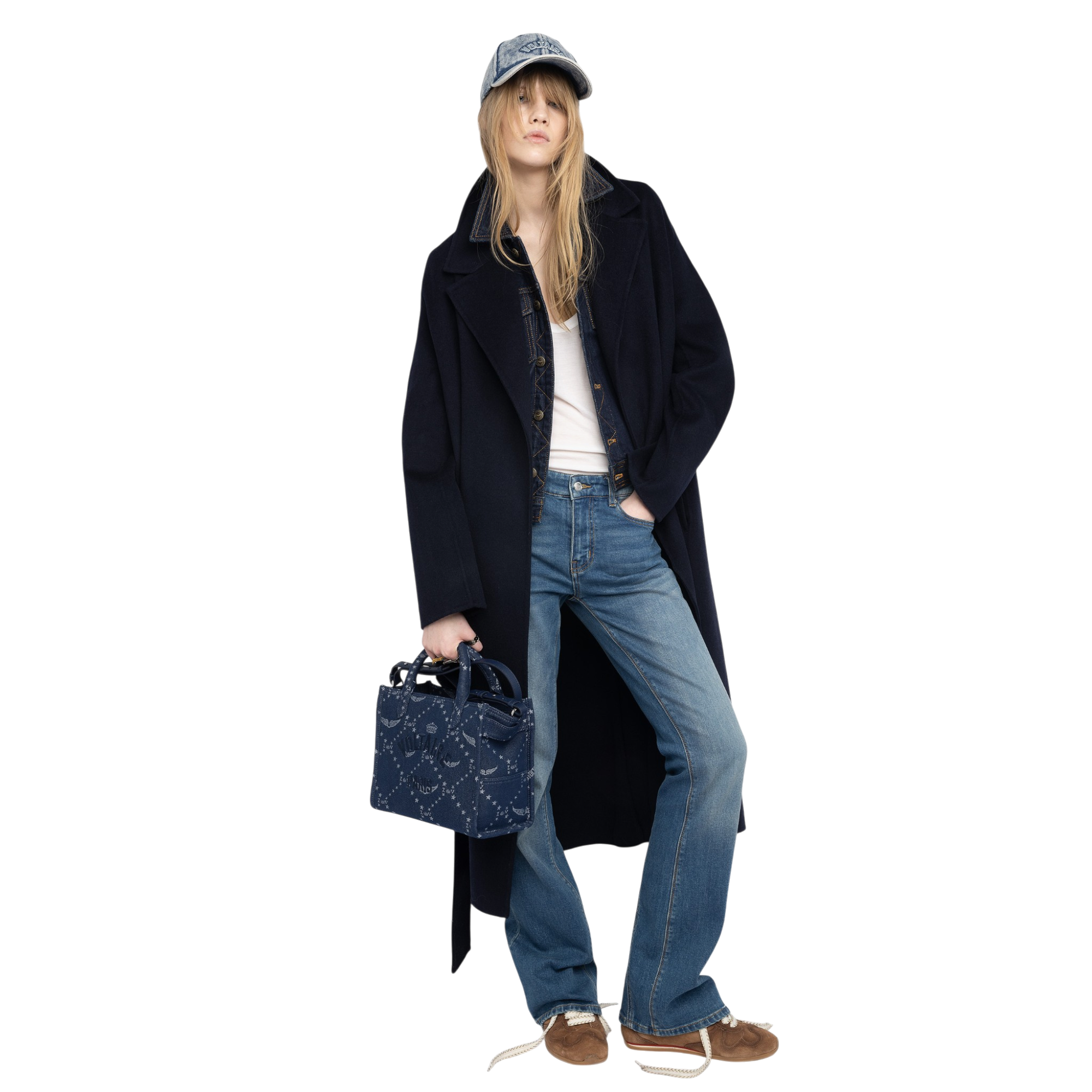 Angel Tote XS Denim Monogram Bag - Silent Blue