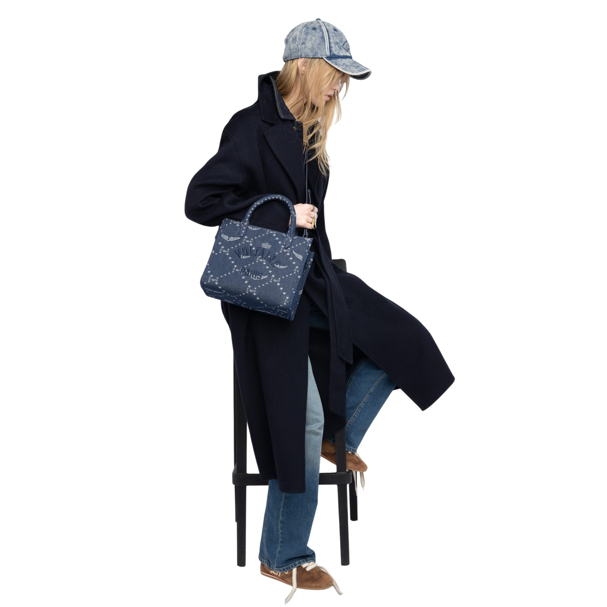 Angel Tote XS Denim Monogram Bag - Silent Blue