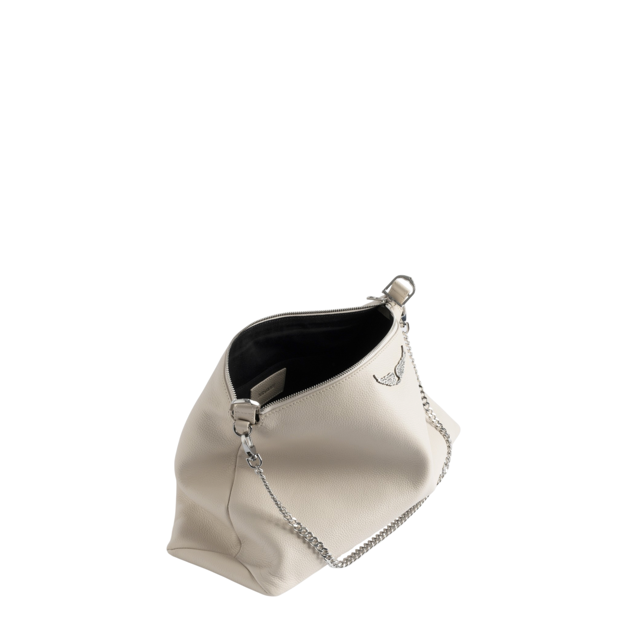 Jim Grained Leather Shoulder Bag - Flash White