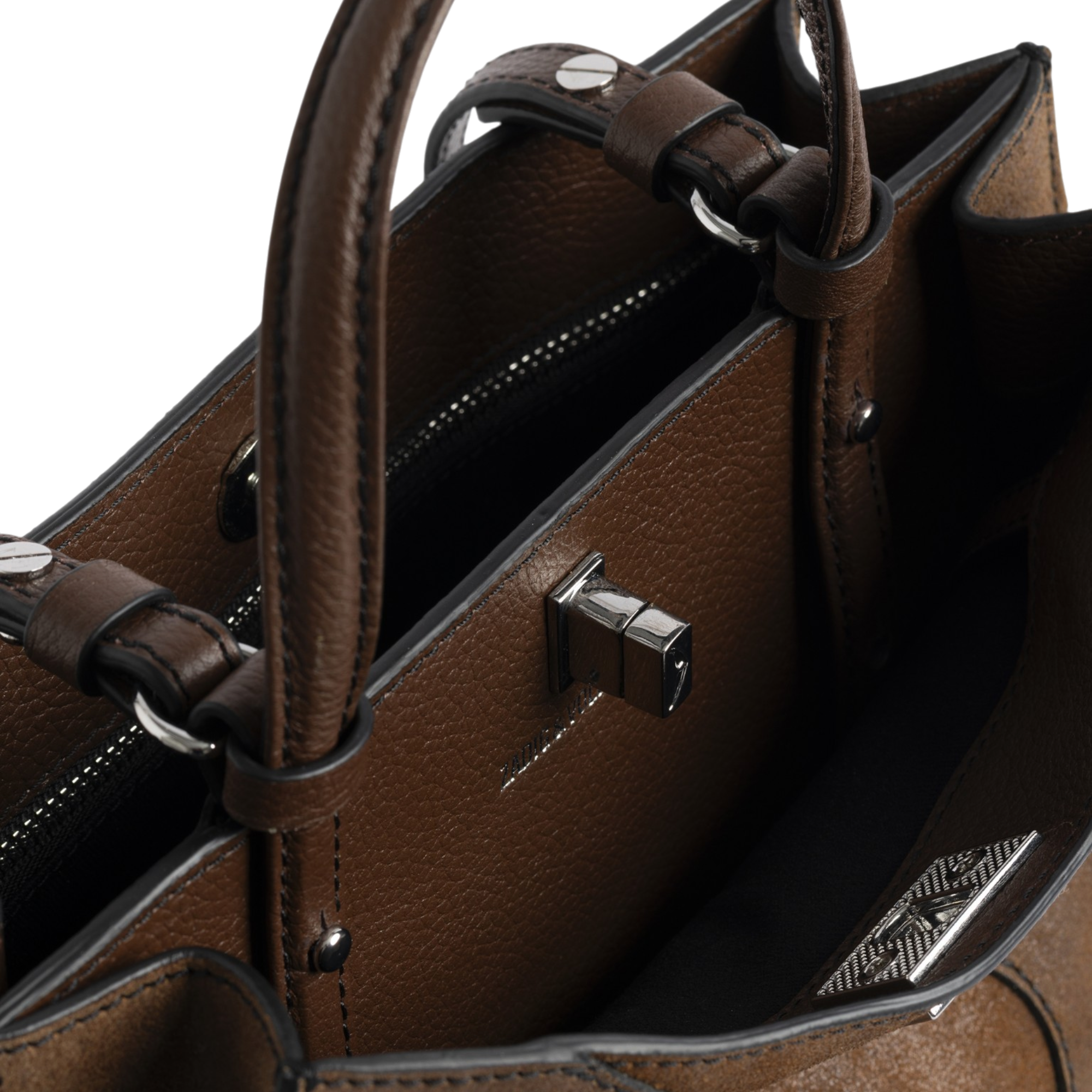Jack Mini Waxy Suede Leather Bag - Wood Brown