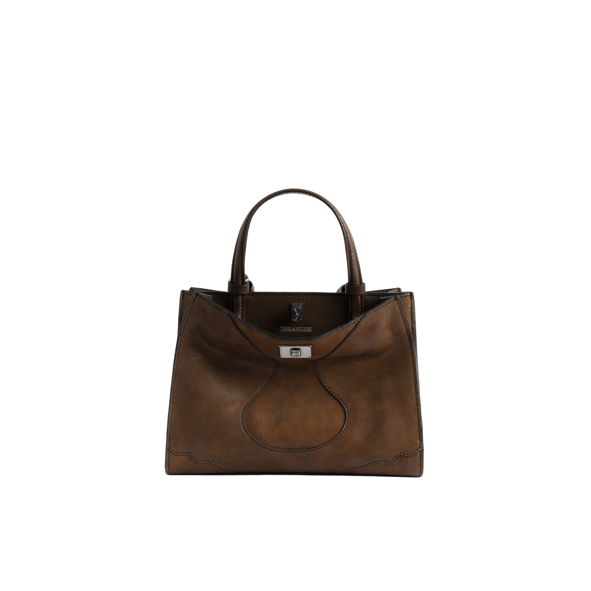 Jack Mini Waxy Suede Leather Bag - Wood Brown