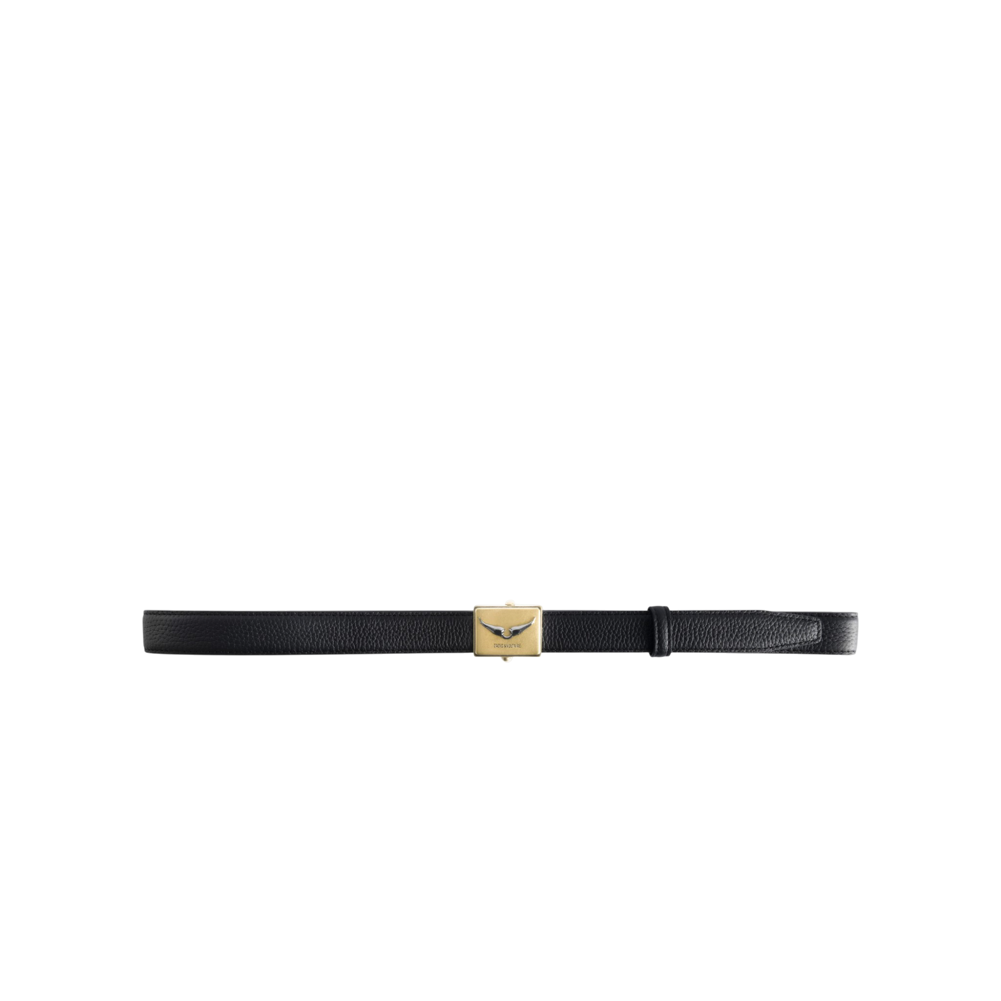Jimi Grained Leather Belt - Black
