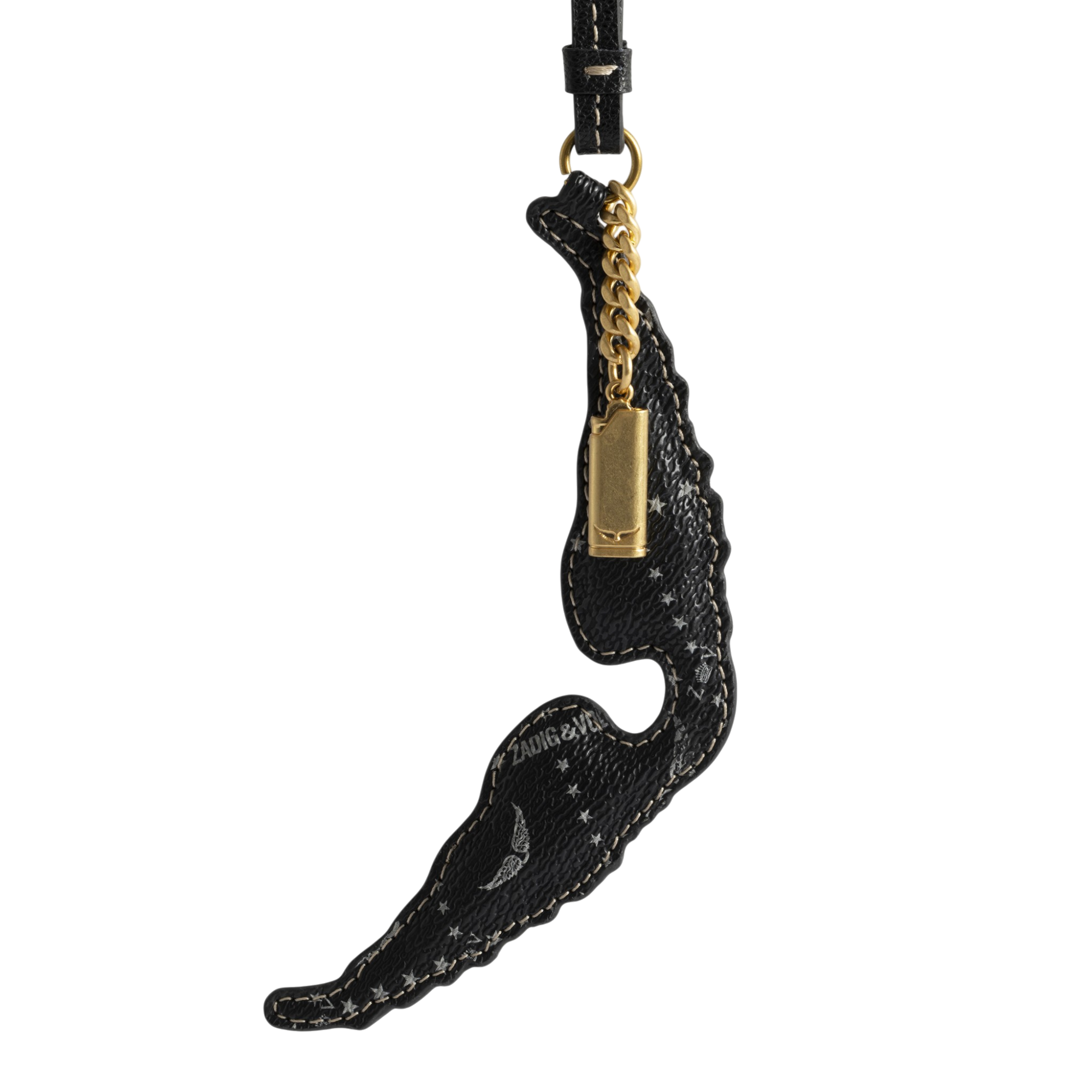 Z Wings Monogram Keyring - Black