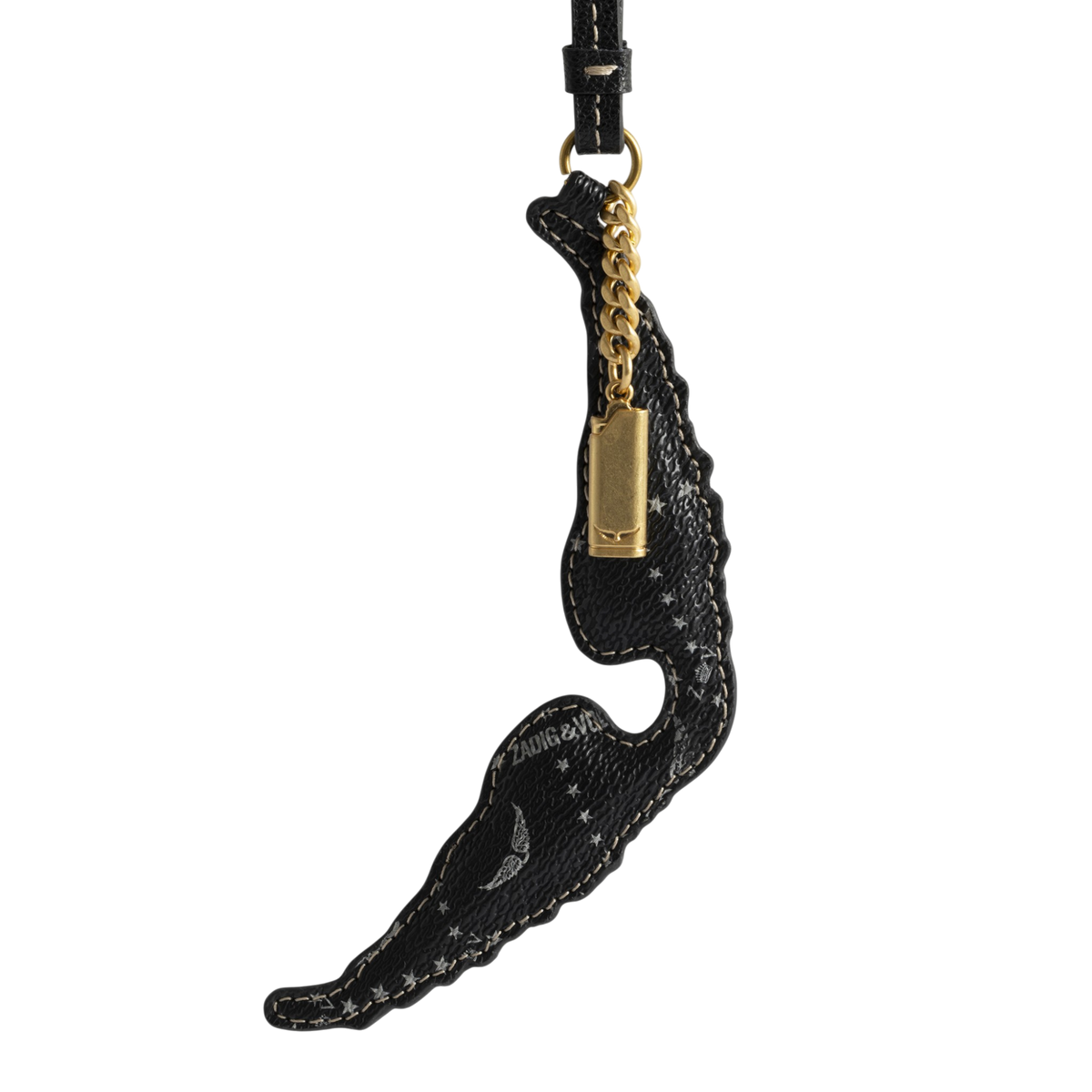 Z Wings Monogram Keyring - Black