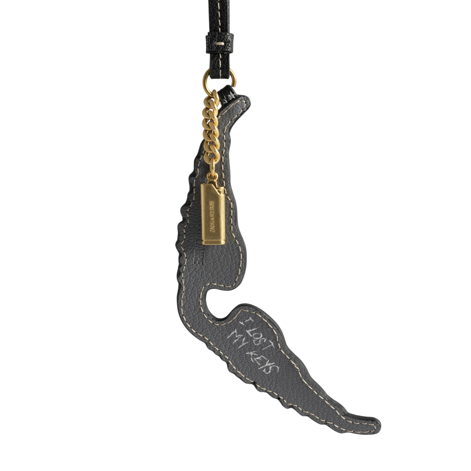 Z Wings Monogram Keyring - Black