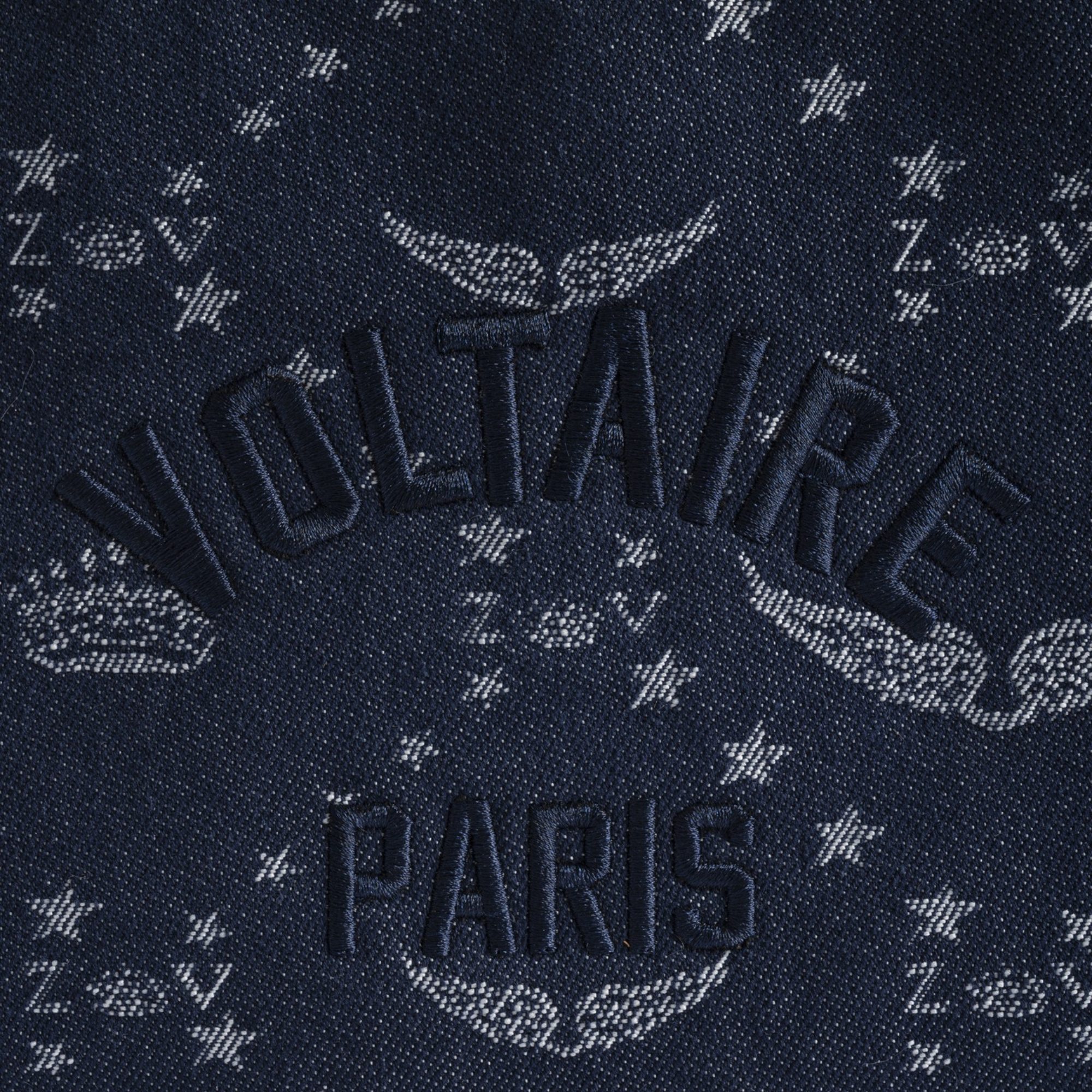 Angel Monogram Denim Pouch - Silent Blue