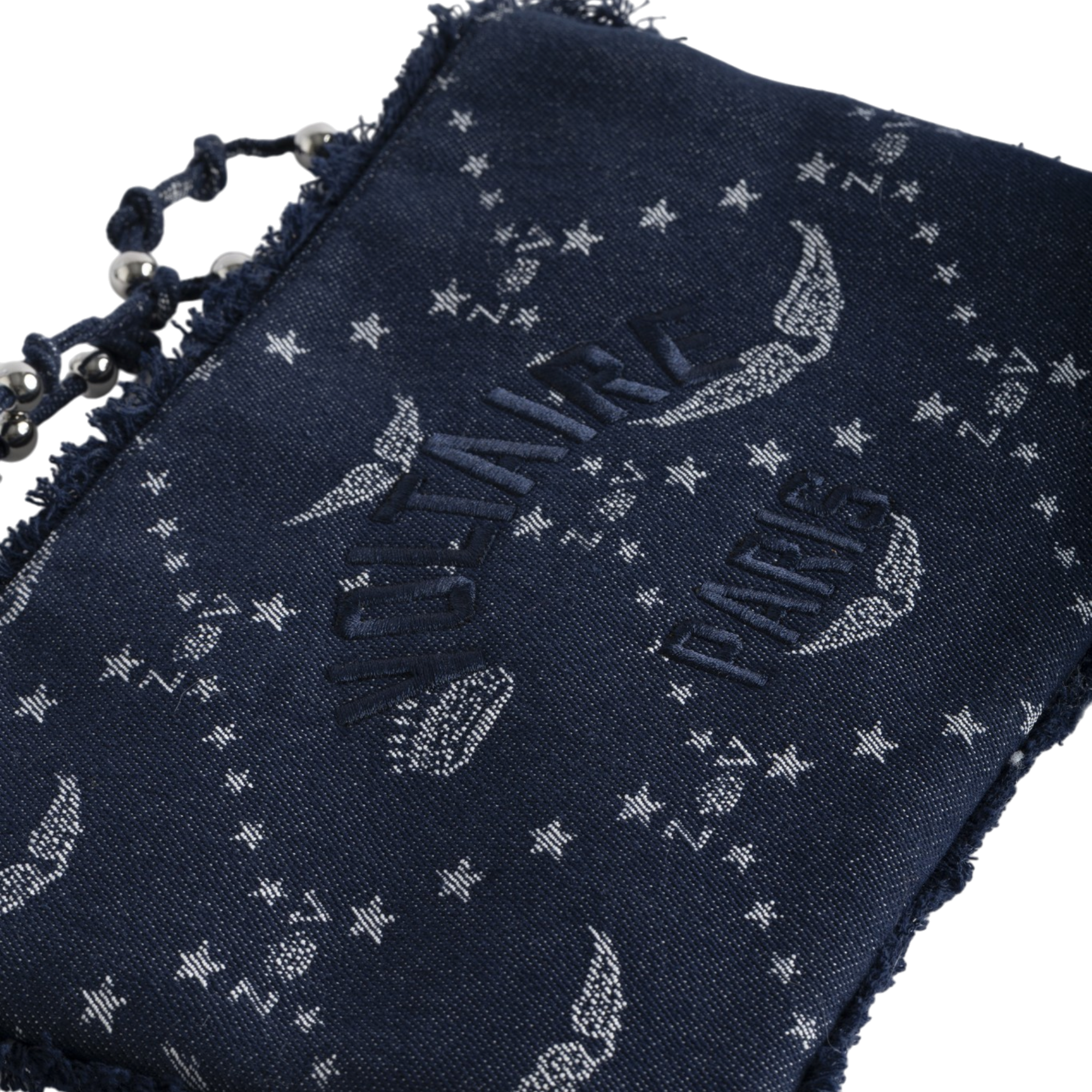 Angel Monogram Denim Pouch - Silent Blue