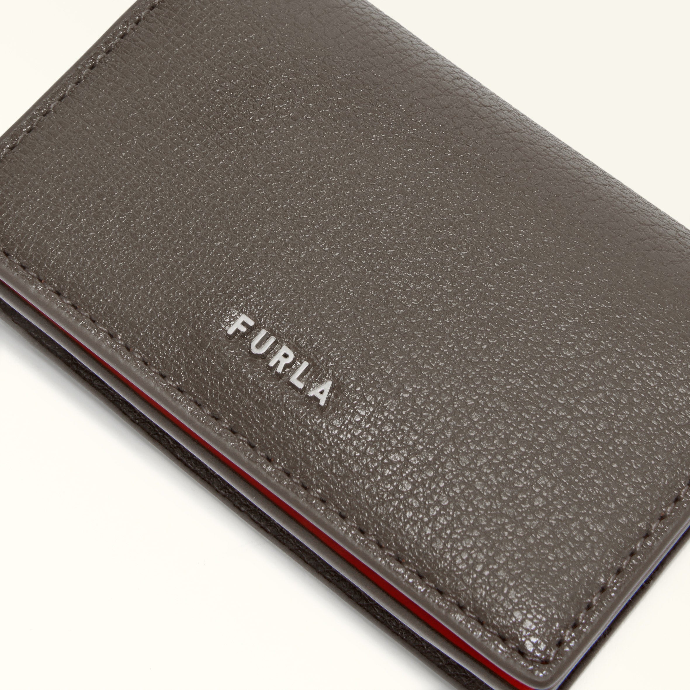 Furla Man Project Business Card Case - Moka Tangerine Int.