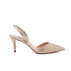 SJP by Sarah Jessica Parker Nour 70mm Champagne Satin Slingbacks