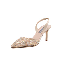 SJP by Sarah Jessica Parker Nour 70mm Champagne Satin Slingbacks