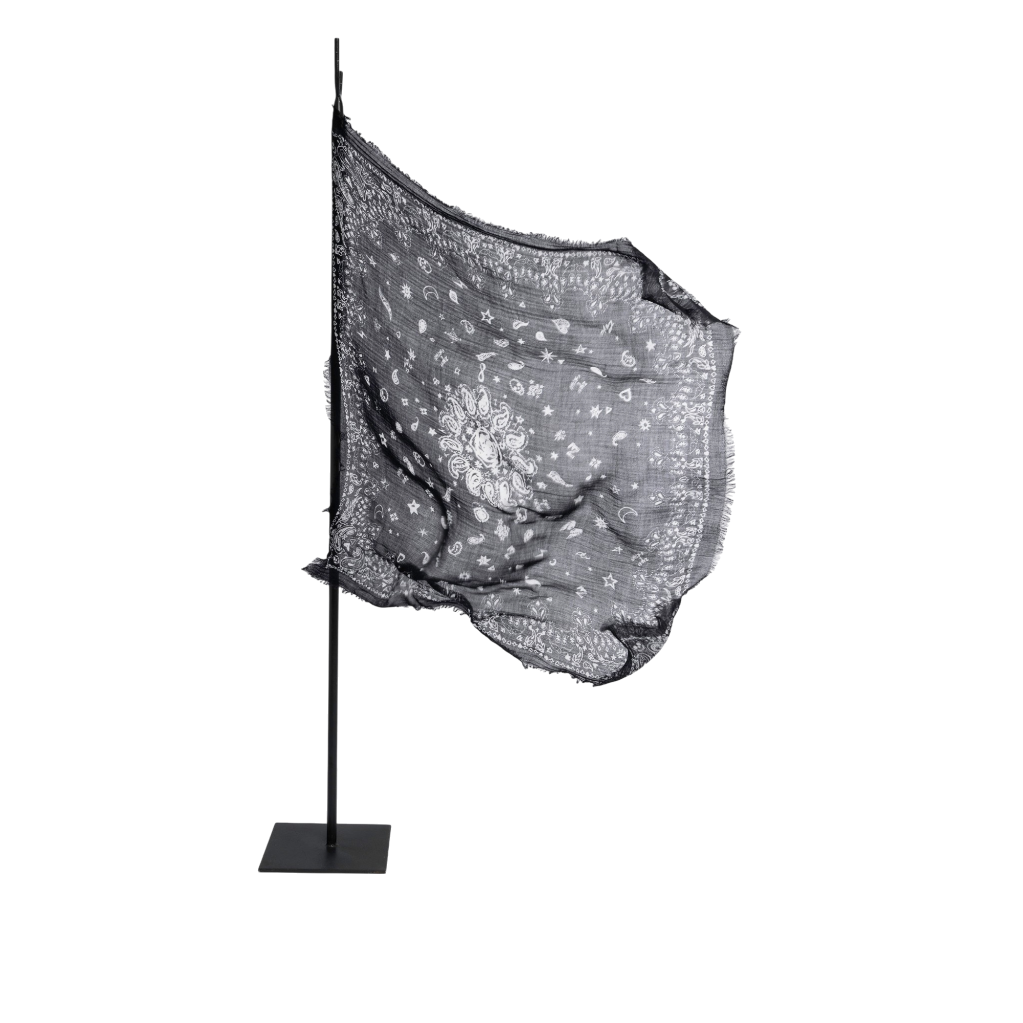 Nuage Bandana 90 Cashmere Scarf - Black