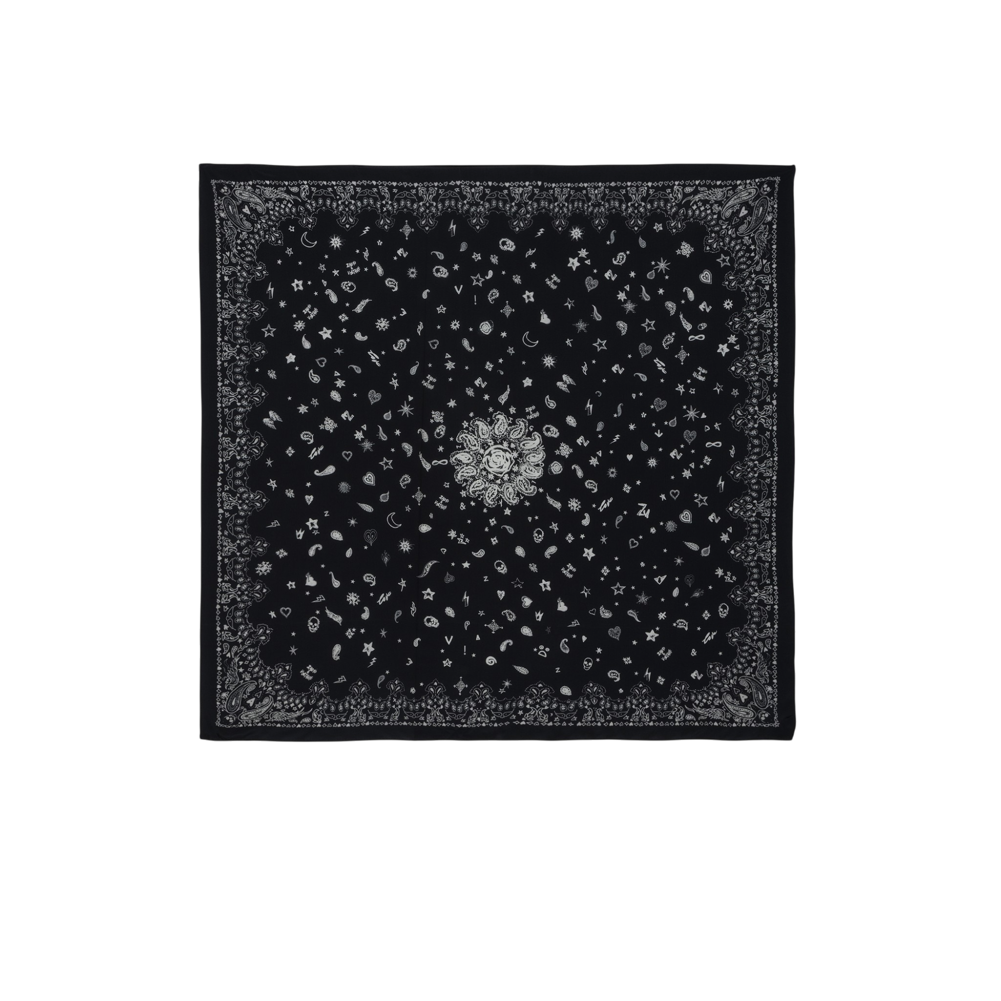 Blondie Bandana 130 Silk Scarf - Black