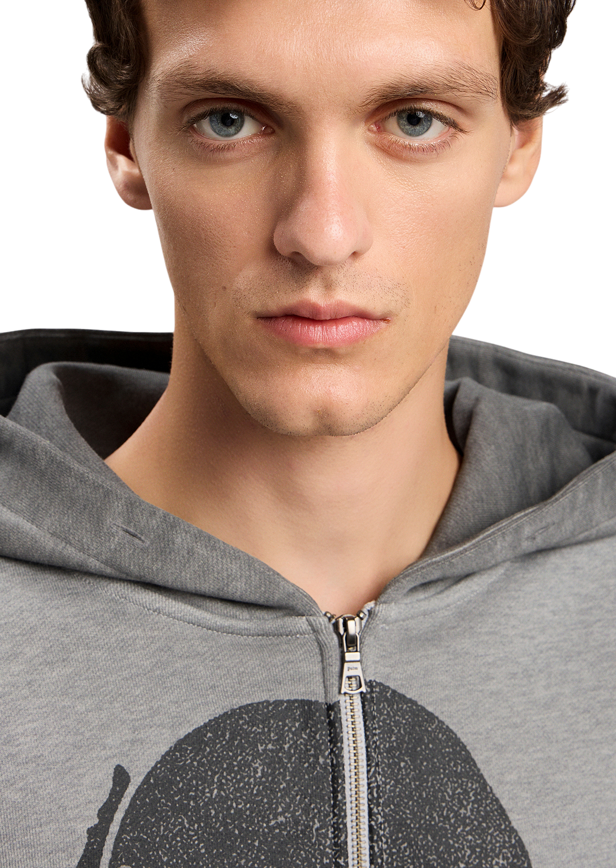 Skull Zipped Loose Hoodie