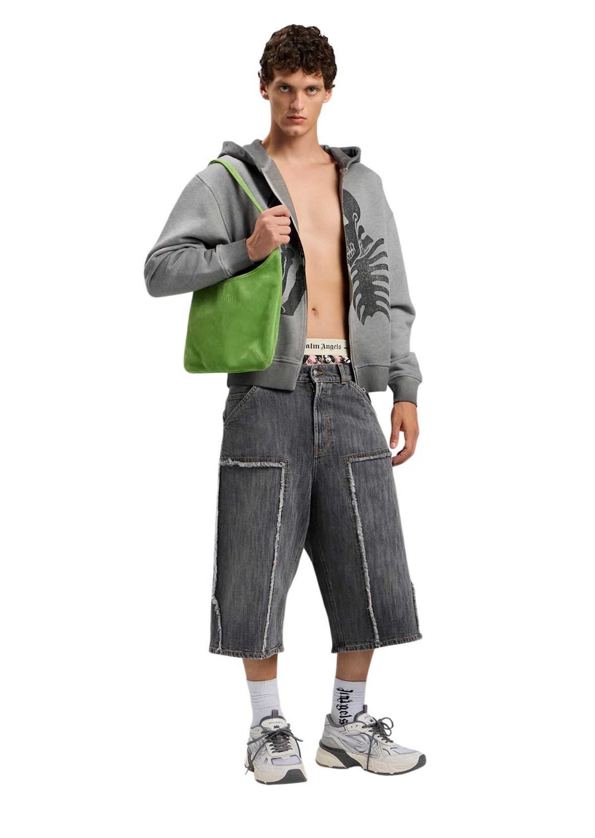 Skull Zipped Loose Hoodie