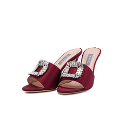 SJP by Sarah Jessica Parker Prix 70mm Burgundy Satin Sandals