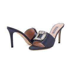 SJP by Sarah Jessica Parker Prix 70mm Dark Grey Satin Sandals