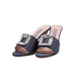 SJP by Sarah Jessica Parker Prix 70mm Dark Grey Satin Sandals