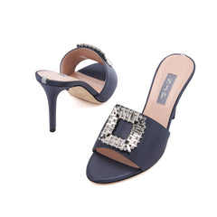 SJP by Sarah Jessica Parker Prix 70mm Dark Grey Satin Sandals