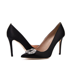 SJP by Sarah Jessica Parker Middle East Exclusive Royale 100mm Black Satin Pumps