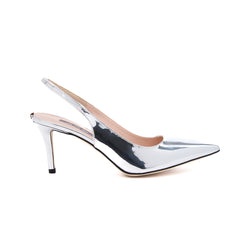 SJP by Sarah Jessica Parker Simplicity 70mm Silver Patent Leather Sandals