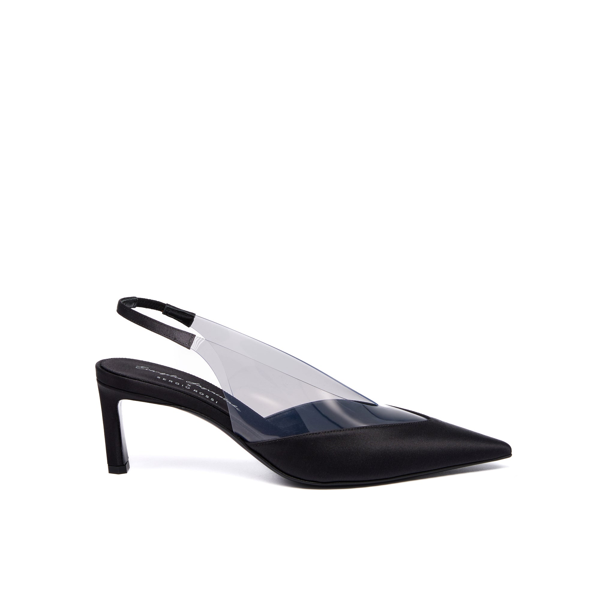 Sergio Rossi Evangelie 60mm Black Slingback