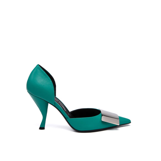 Sergio Rossi SR Miroir 90mm Green Pumps