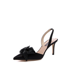 SJP by Sarah Jessica Parker Middle East Exclusive Steele 70mm Black Satin Slingback