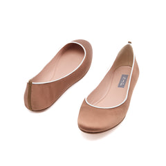 SJP by Sarah Jessica Parker Sunday 10mm Pecan Satin Flat Sandals