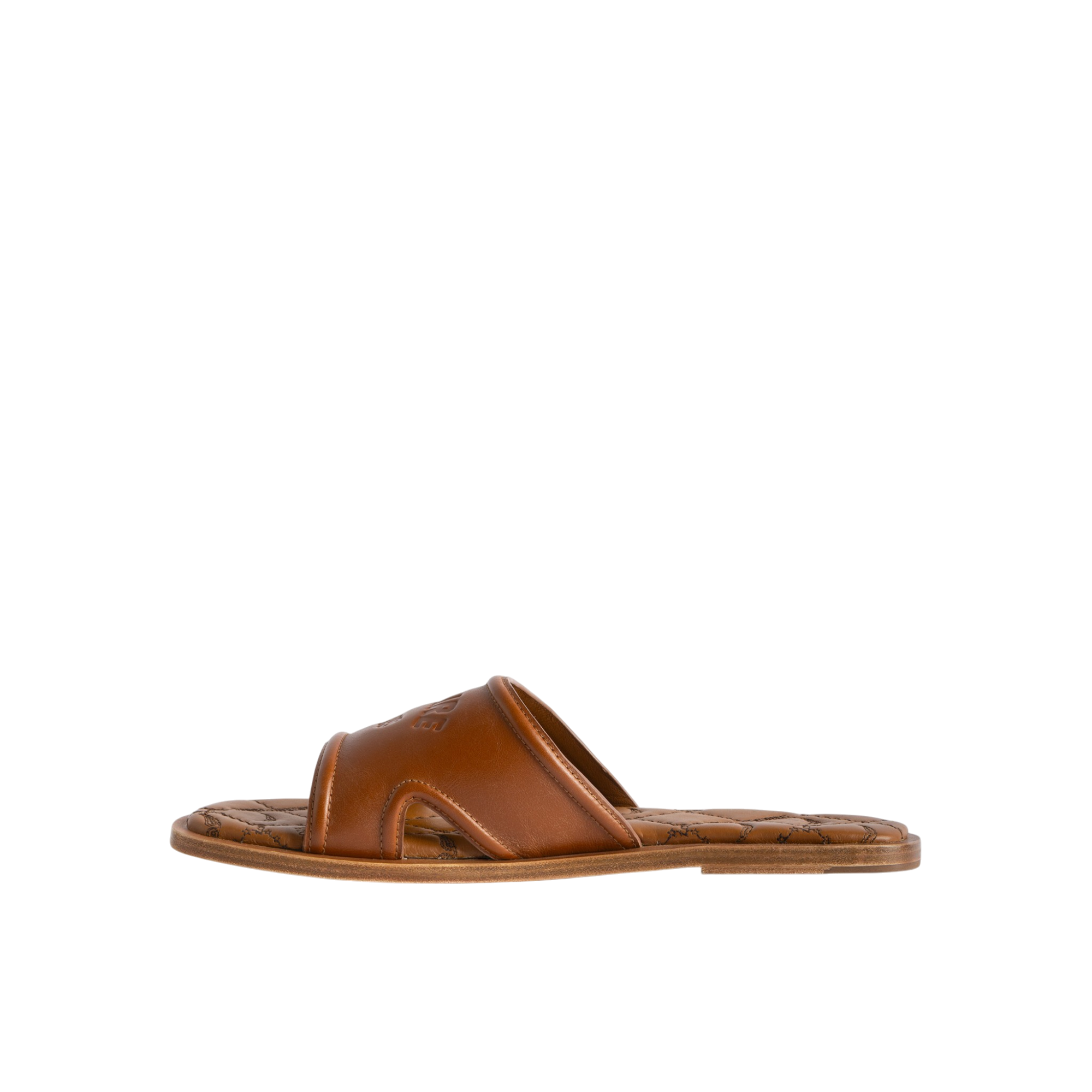 Beach Monogram Leather Mules - Caramelo
