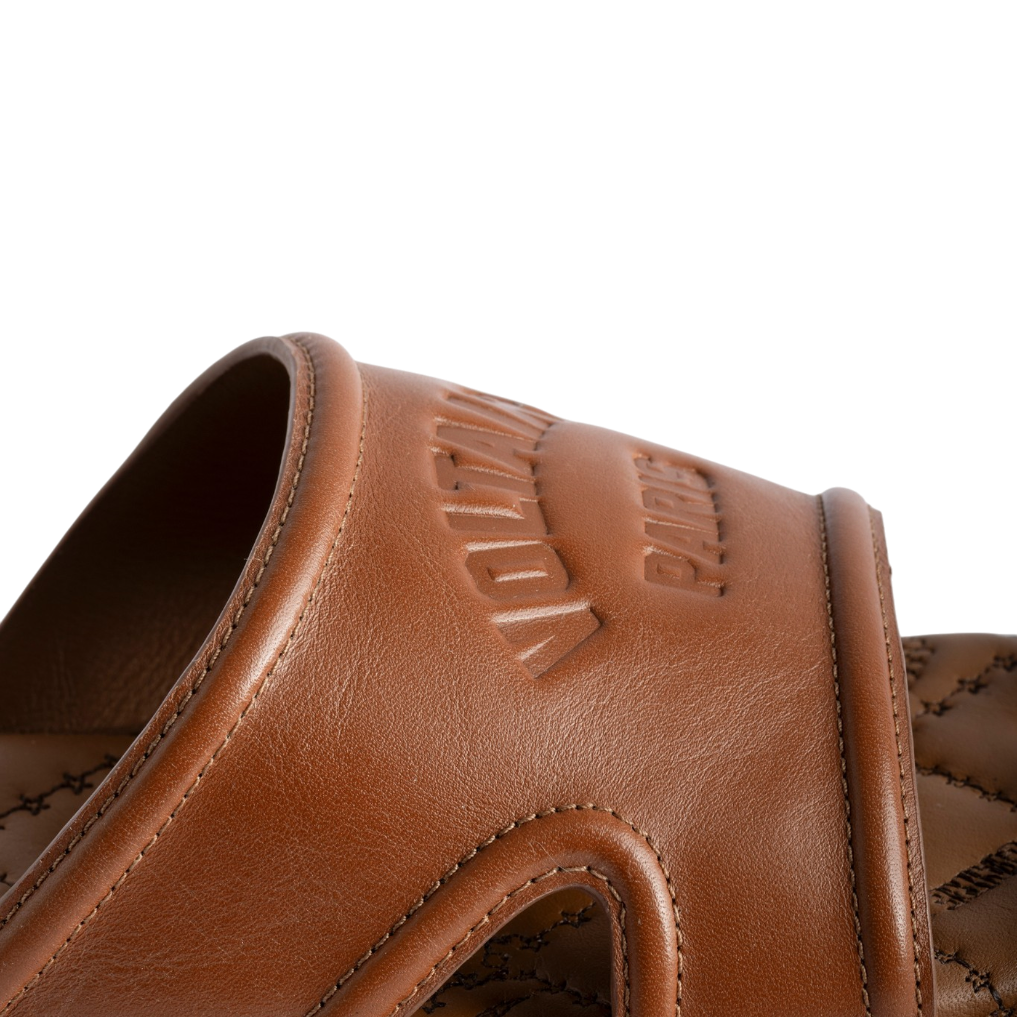 Beach Monogram Leather Mules - Caramelo
