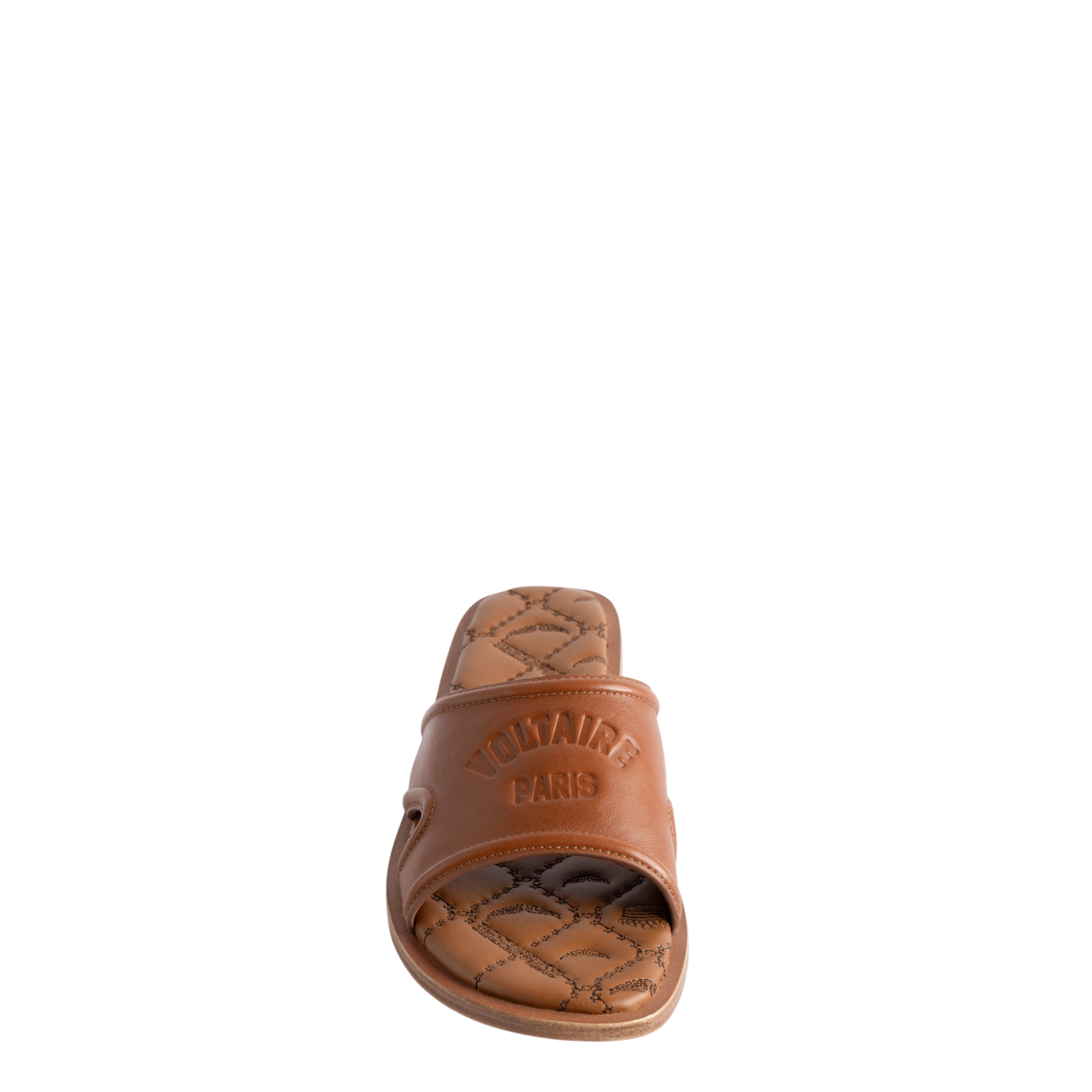 Beach Monogram Leather Mules - Caramelo