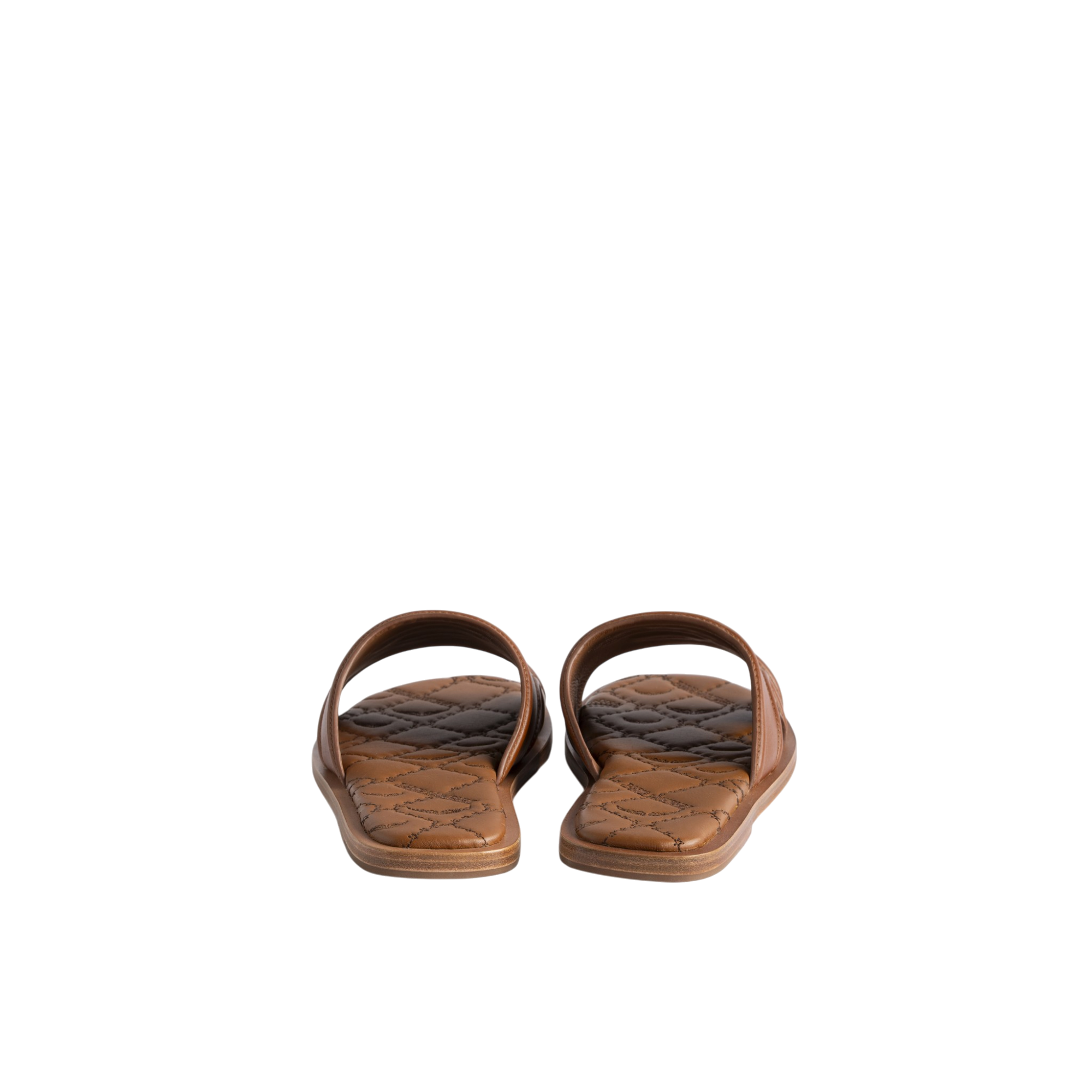 Beach Monogram Leather Mules - Caramelo