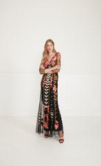 Temperley London Lucille V-Neck Dress Black