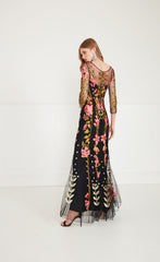 Temperley London Lucille V-Neck Dress Black