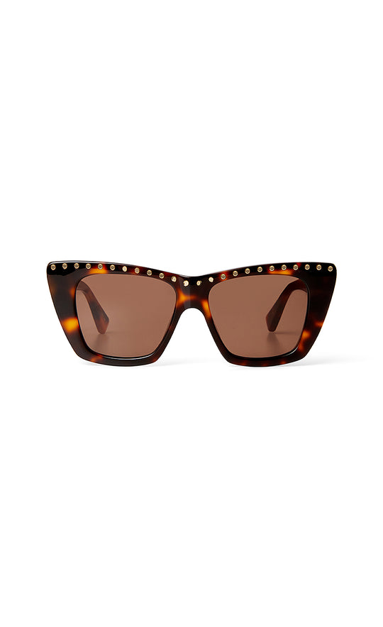 Temperley London The Dolly Studded Cat Eye Sunglasses Tortoise