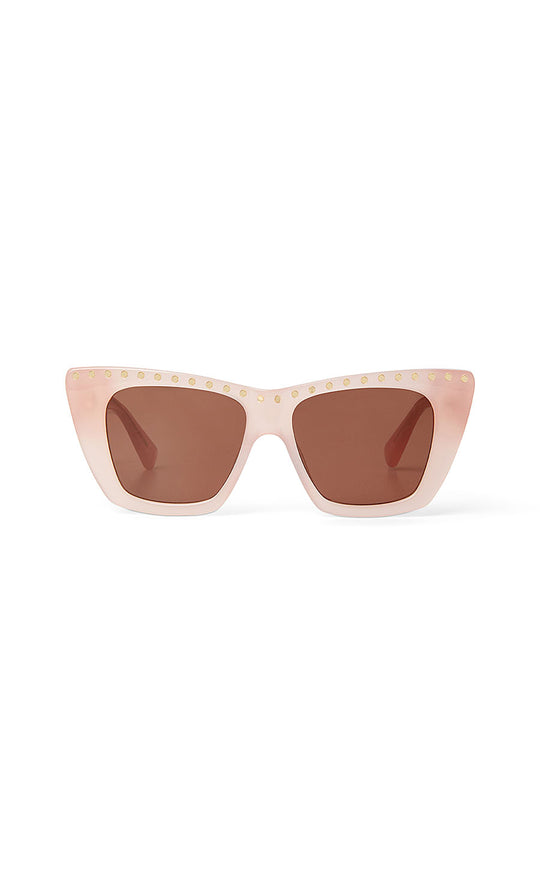Temperley London The Dolly Studded Cat Eye Sunglasses Milky Pink