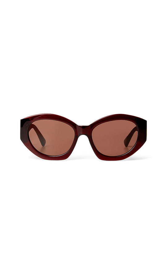 Temperley London The Blondie Almond Cat Eye Sunglasses Dark Red