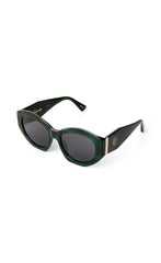 The Blondie Almond Cat Eye Sunglasses Olive Green