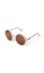 The Florence Studded Round Sunglasses Milky Pink
