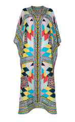 Temperley London Long Misty Kaftan Blue