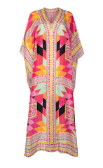 Temperley London Long Misty Kaftan Pomegranate