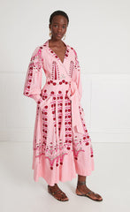 Temperley London Langley Wrap Dress Indian Pink