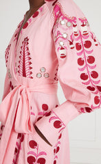 Temperley London Langley Wrap Dress Indian Pink